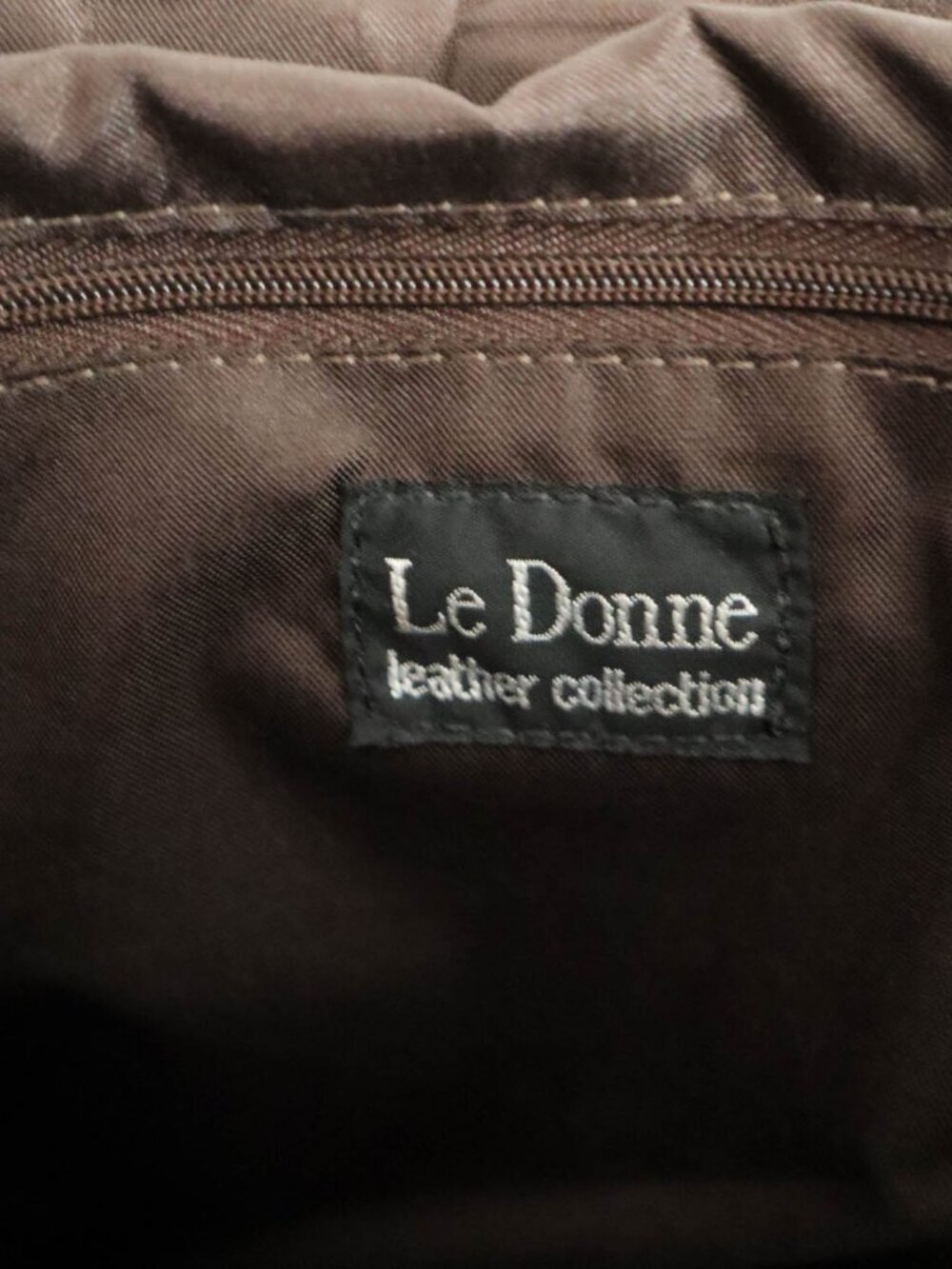 Le Donne Leather Collection Flap Over Crossbody Messenger Bag Dark Brown - Picture 9 of 9
